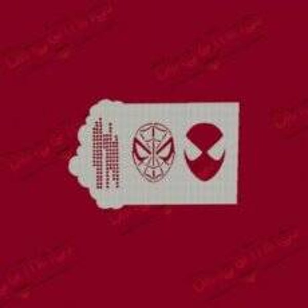 bling and things stencil spidey en details