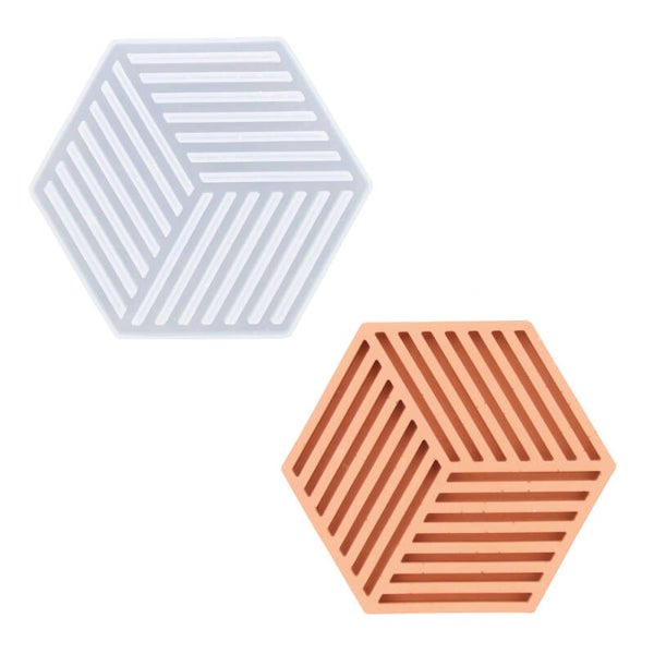 Jesmonite Siliconen mal 16cm x 14cm - Zeshoek