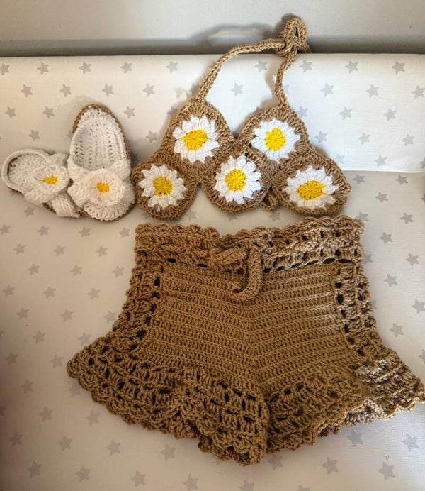 Conjunto crochet bebe.