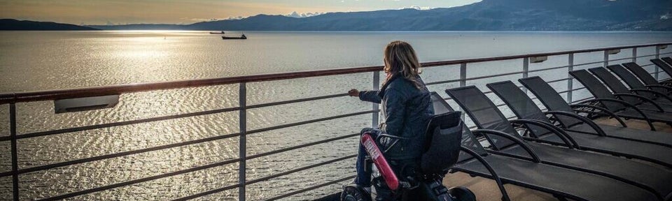 Cruise passenger in wheelchair