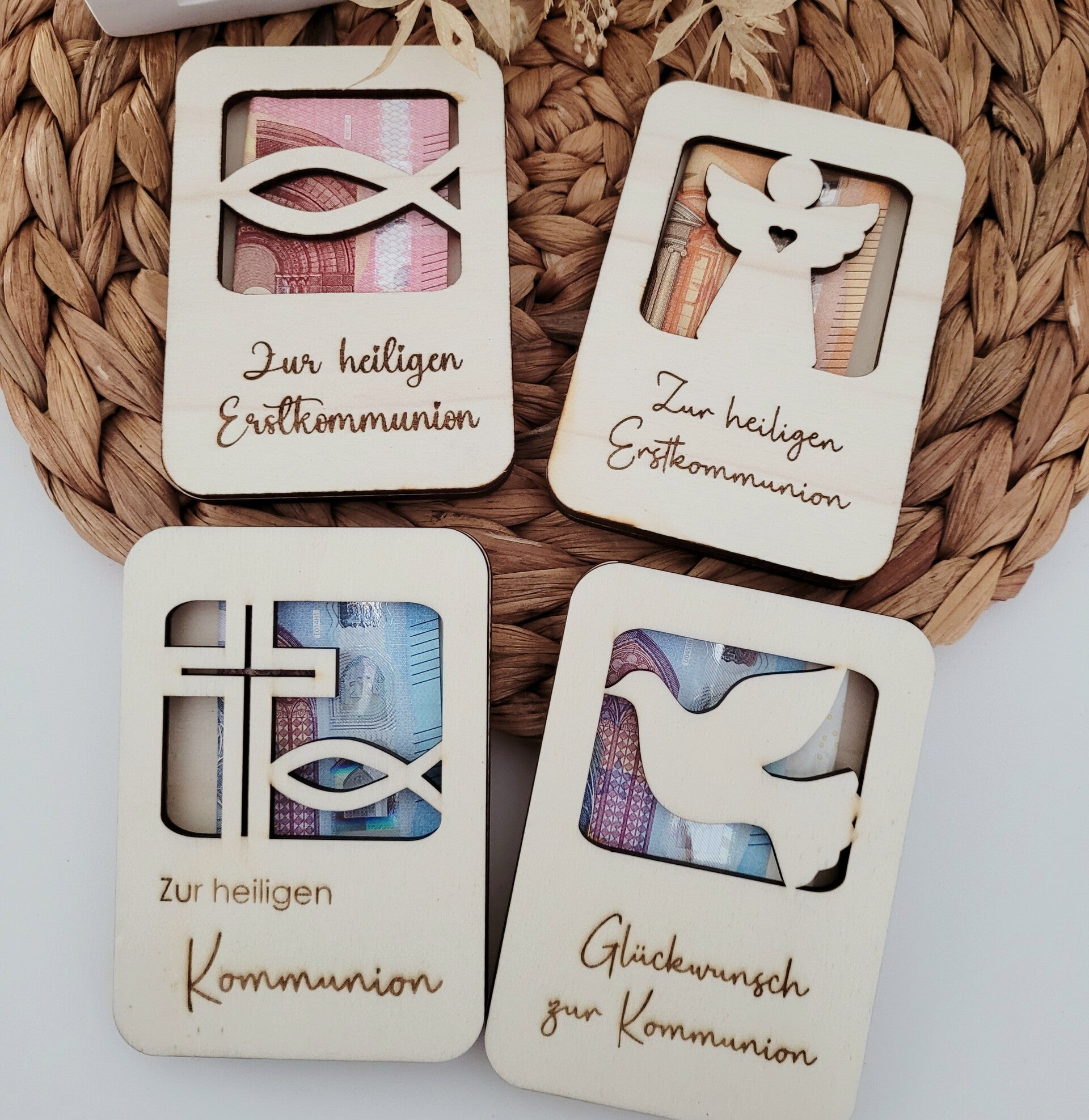 Glückwunschkarte Geldgeschenk Taufe/Kommunion