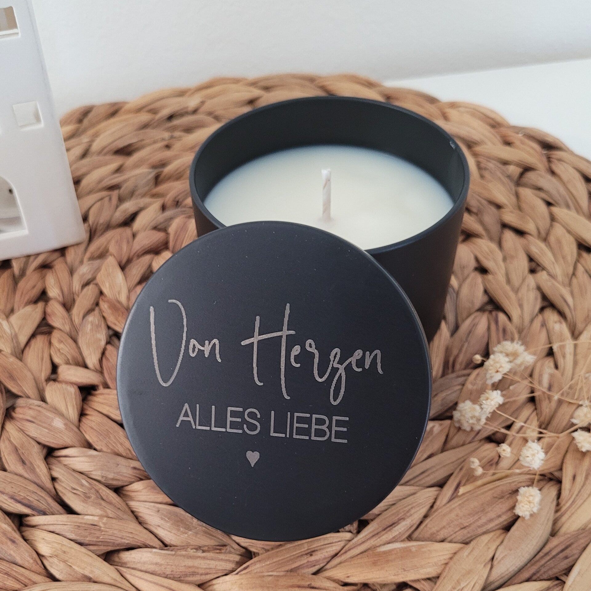 Duftkerze Metalldose Von Herzen alles Liebe
