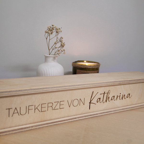 Taufkerzenbox lang Design B