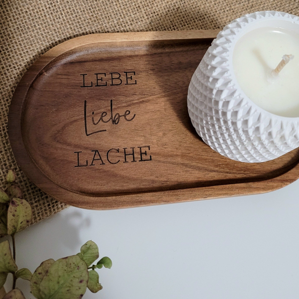 Dekotablett Lebe Liebe Lache