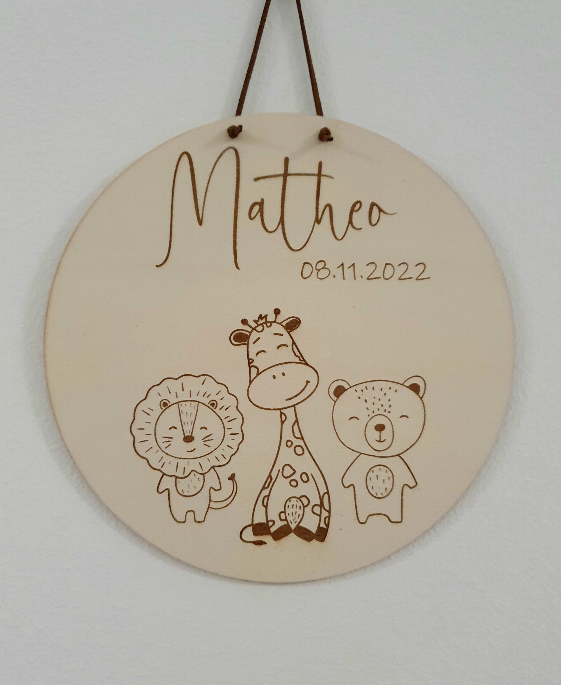 Namensschild - Geburtsschild Tiere