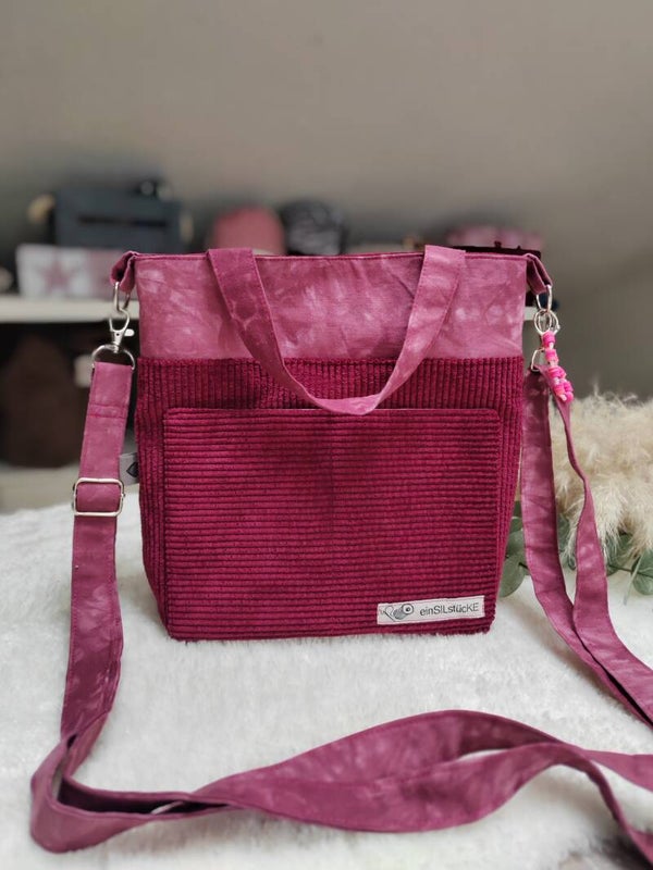 Kleine Handtasche - bordeauxrot