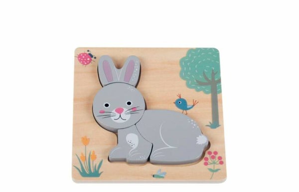 Reliëfpuzzel | Konijn | Puzzel | Vanaf 18 Maanden |