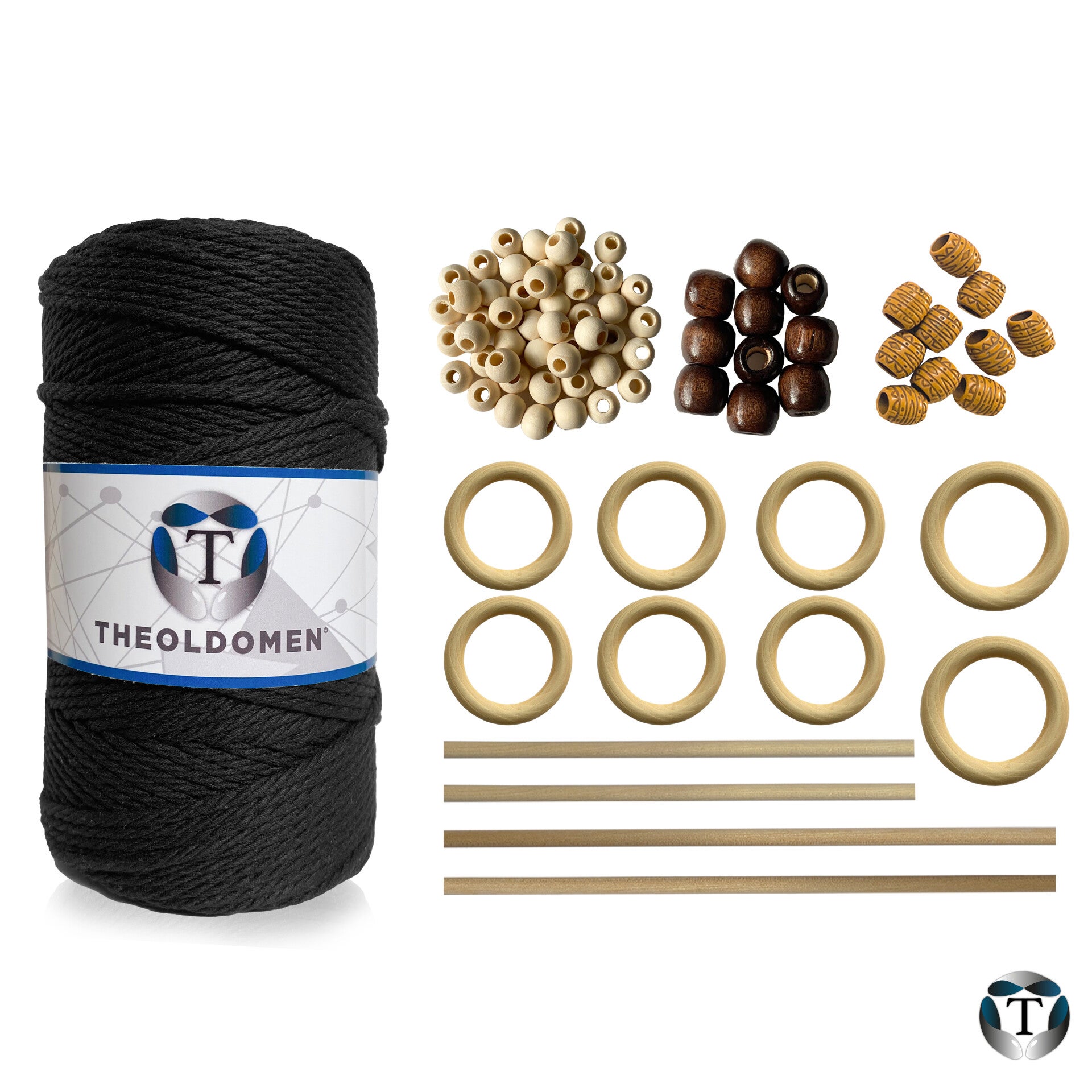 Macramé Pakket | DIY | Zwart | 200 meter
