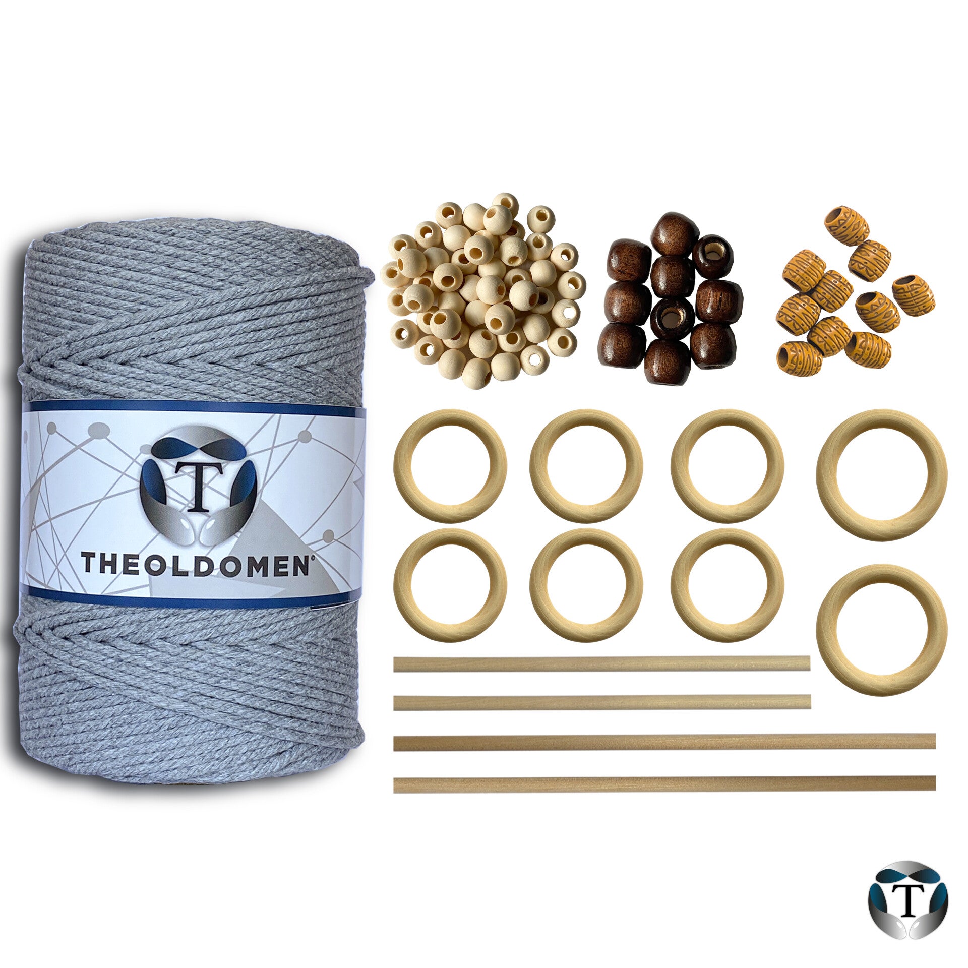 Macramé Pakket | DIY | Lichtgrijs | 200 meter