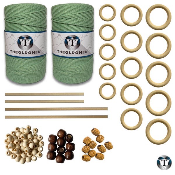 XXL Macramé Pakket | DIY | Mintgroen | 400 meter