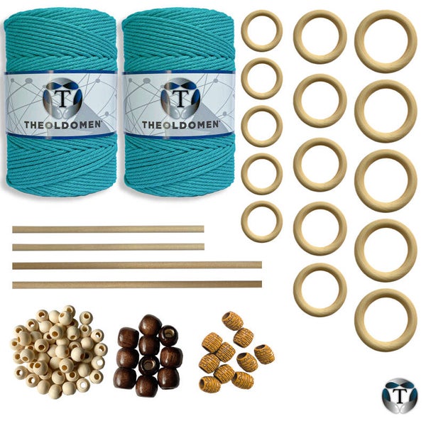 XXL Macramé Pakket | DIY | Teal | 400 meter