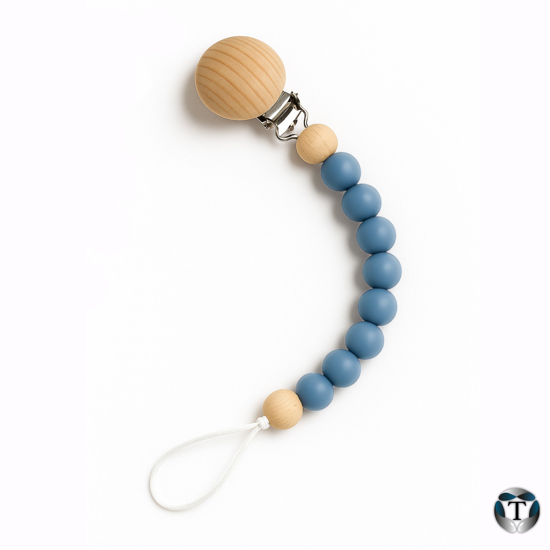 Fopspeenkoord | Kralen | Jeans Blue