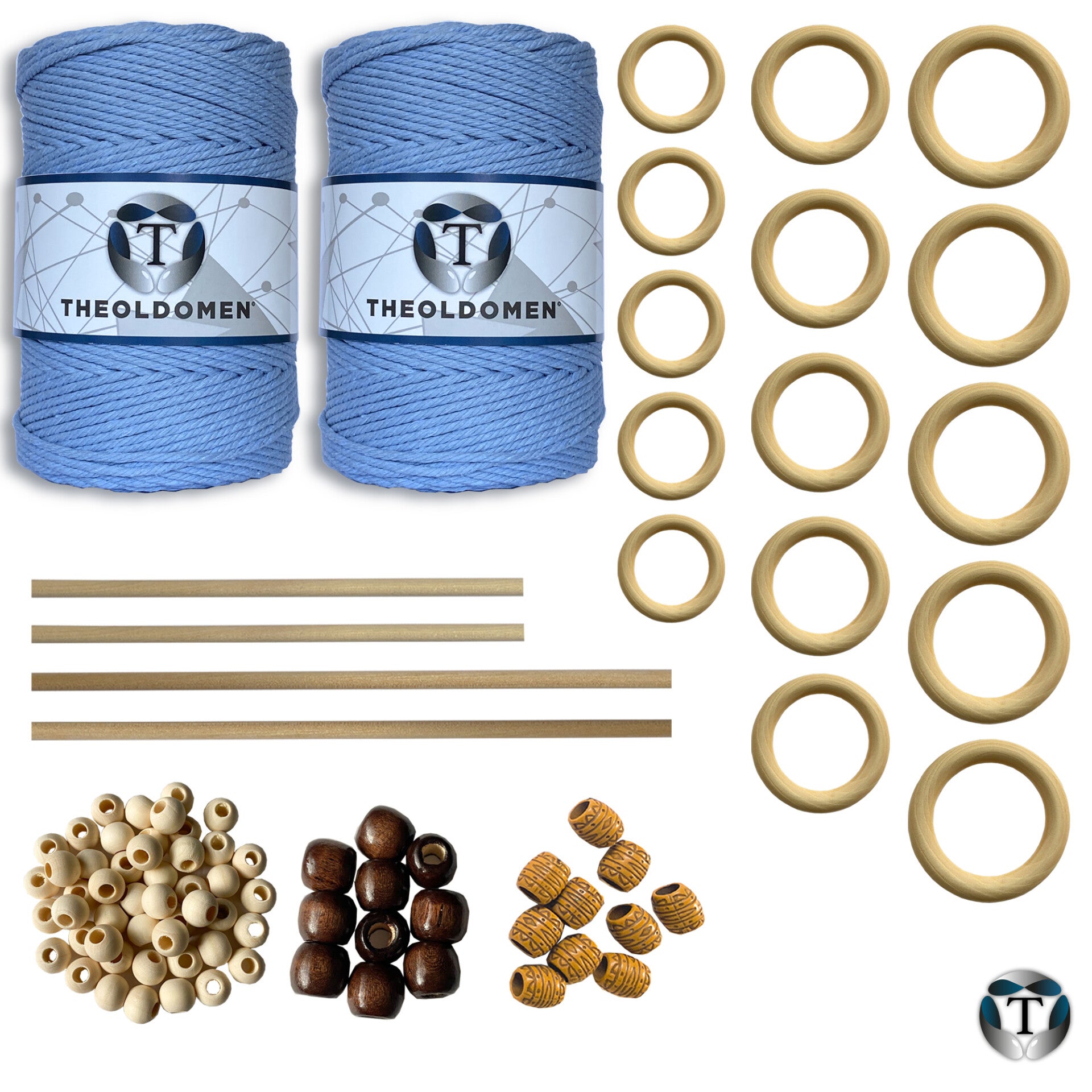 XXL Macramé Pakket | DIY | Lichtblauw | 400 meter