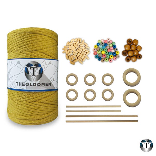 Macramé Pakket | DIY | Oker | 200 meter | Single Twist