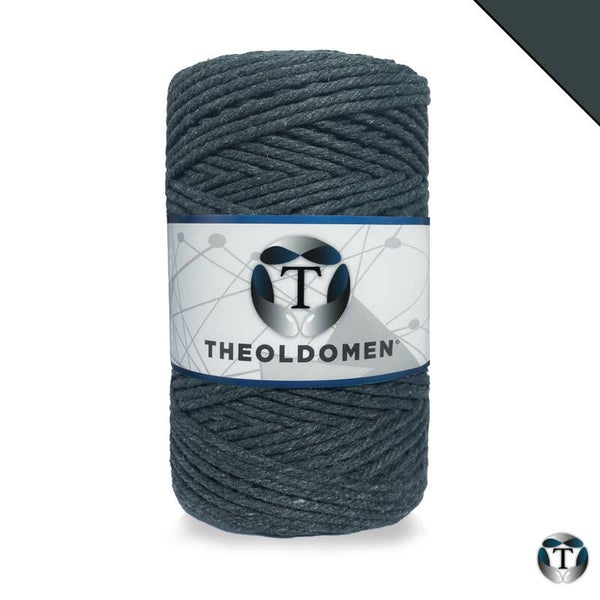 Macramé Koord | Donkergrijs | 200 meter | Triple Twist