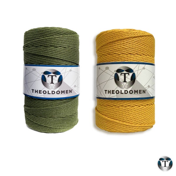 Macramé Koord | Bundelkorting | Olijfgroen & Oker | 400 meter |