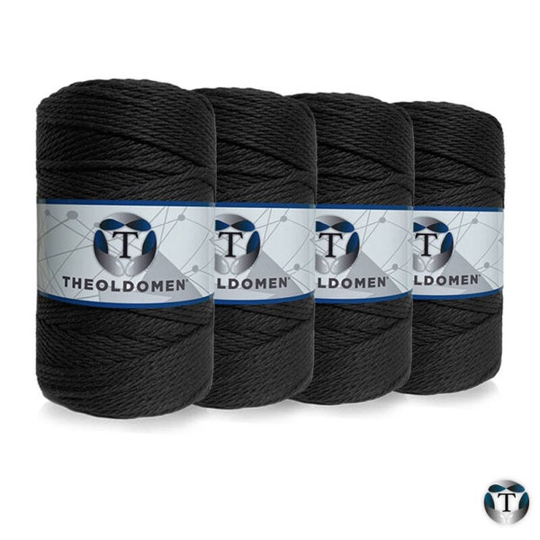 Macramé Koord | Bundelkorting | Zwart | 800 METER |