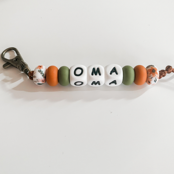 Sleutelhanger met naam - Fall Flowers