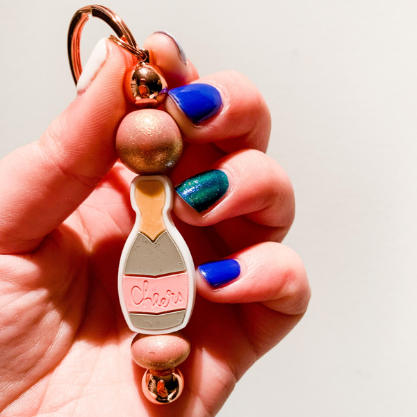 Sleutelhanger Champagne - Glitters