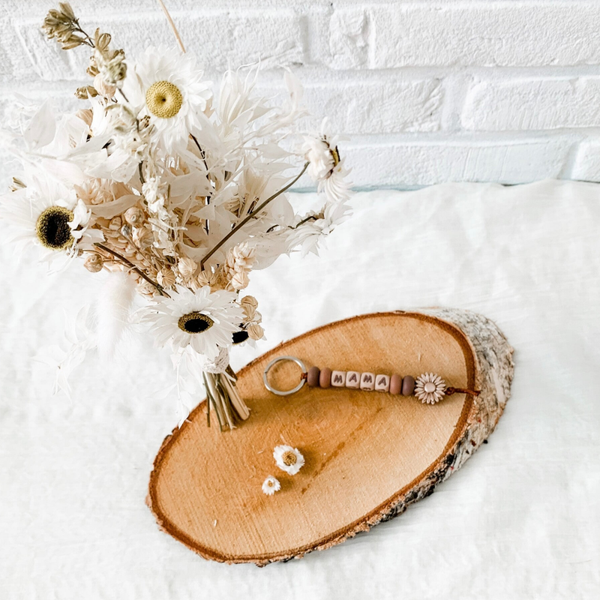 Sleutelhanger met naam - Golden daisy