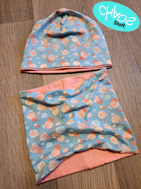 Wendebeanie + Loop Set Punkte