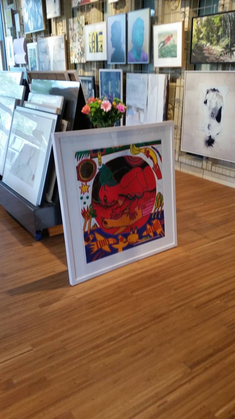 Bij de kunstuitleen.