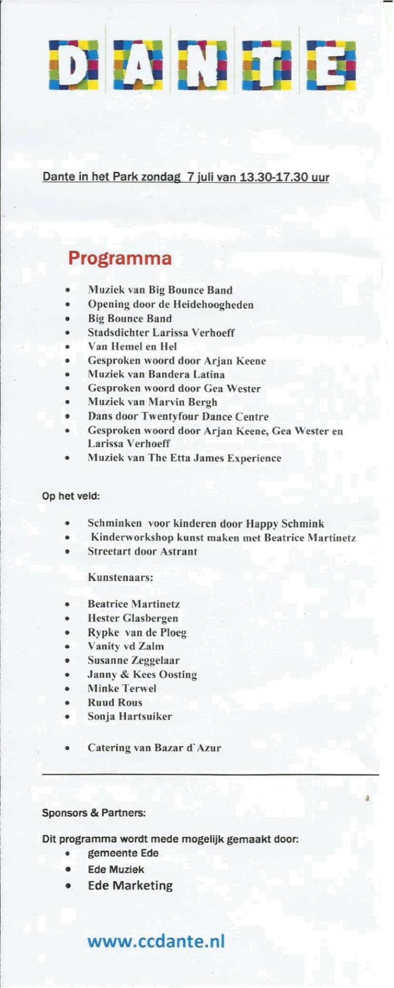 Dante programma.