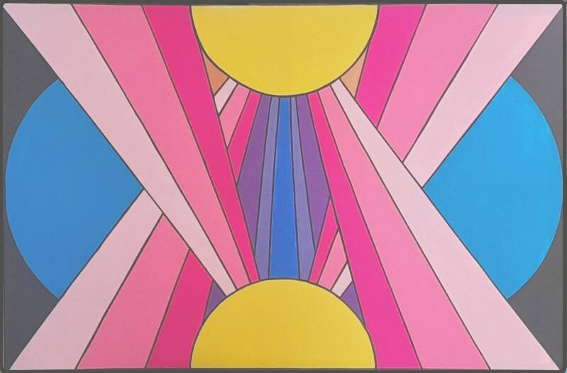 Plein de couleurs dans le style art deco 120 * 80 cm.