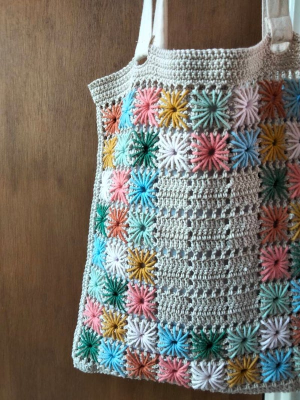 (NL) Haakpatroon vintage bloemen tas