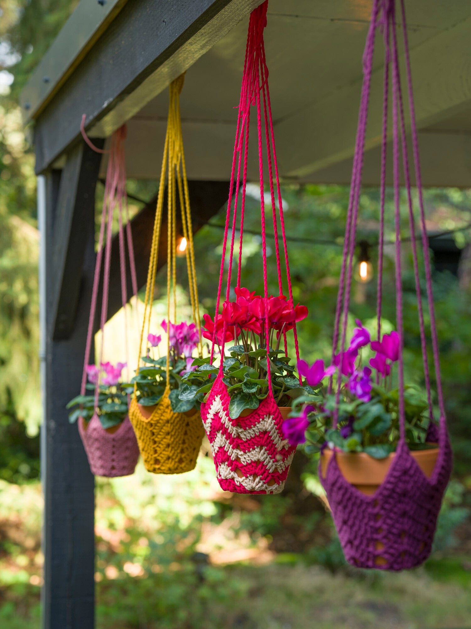 2xGehaakte Plantenhanger