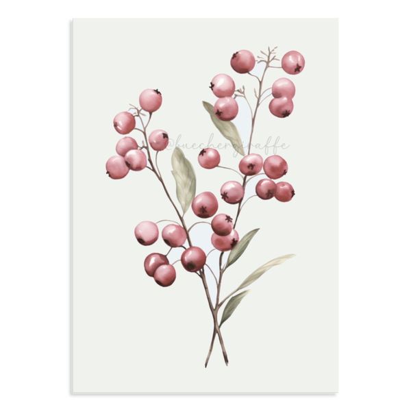 Postkarte - ROTE BEEREN