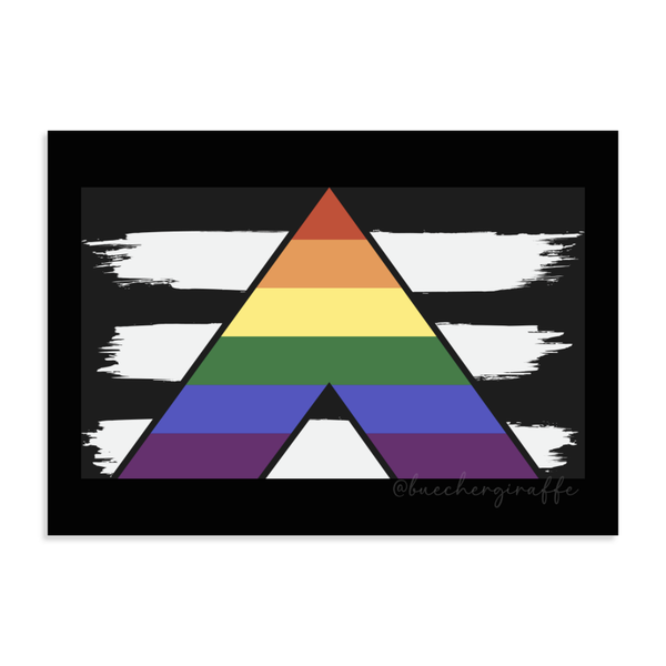 10 Stk. Sticker - STRAIGHT ALLY (outdoor), 5,2x7,5cm