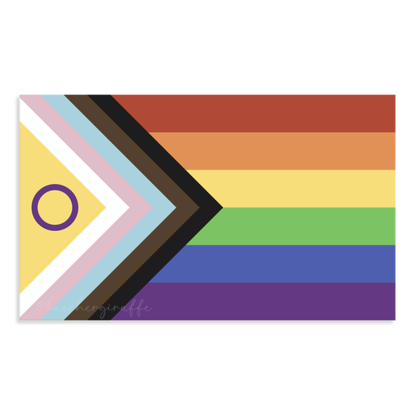 10 Stk. Sticker - PROGRESS FLAG (outdoor), 5,5x8,5cm