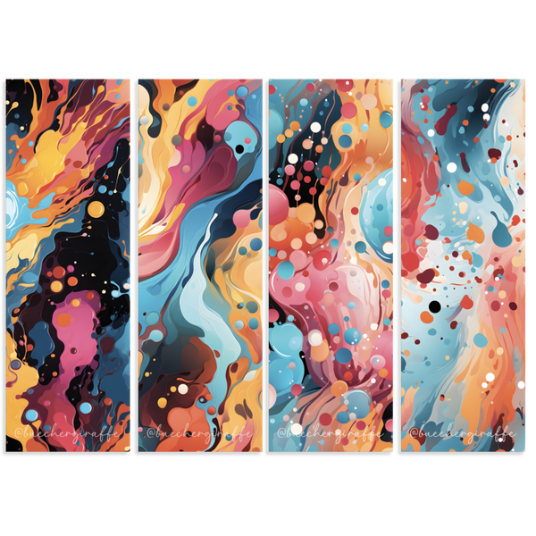 Set aus 4 Lesezeichen COLOUR SPLASH