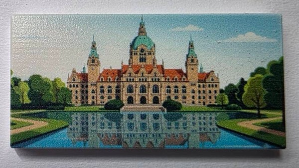 2x4 LEGO® Fliese, mit Rathaus Aufdruck