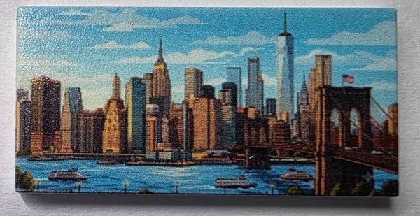 2x4 LEGO® Fliese, mit "New York" Aufdruck
