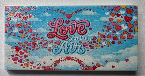 2x4 LEGO® Fliese, mit "Love" Aufdruck