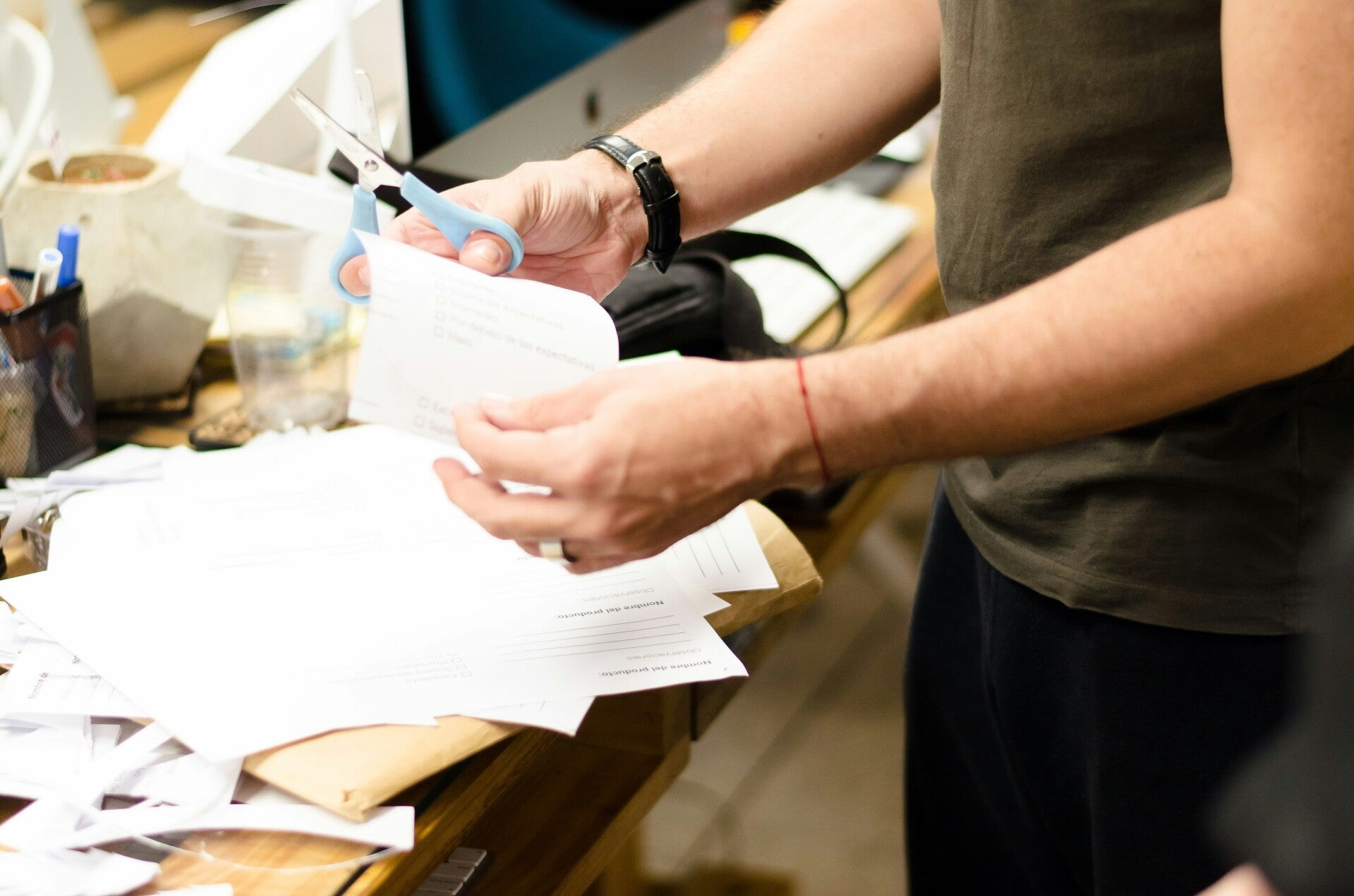 werken met papier