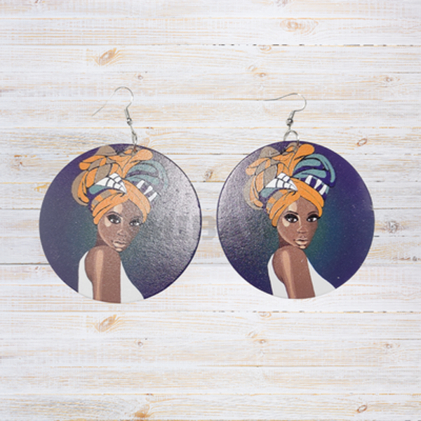 Boucle d'oreille african queen