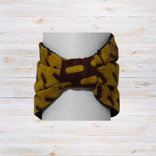 Inspirés de l’Art : Bracelet Nœud-Manchette MIBAW en Wax, Votre Toile de Style