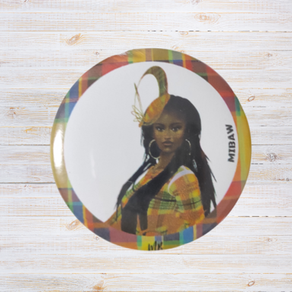 L'Essence de la Culture Antillaise - Badge Femme en Madras