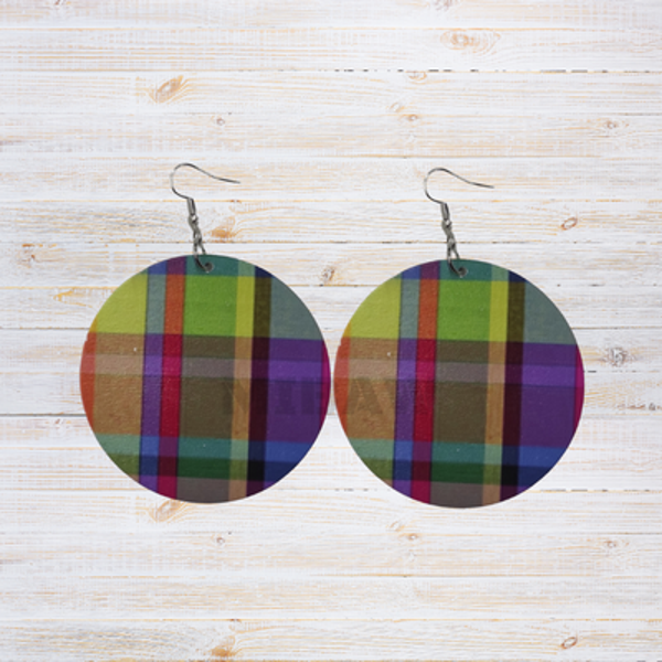 Boucle d'oreille Madras cercle