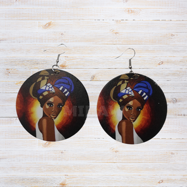 Boucle d'oreille african queen