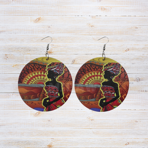Boucle d'oreille african queen