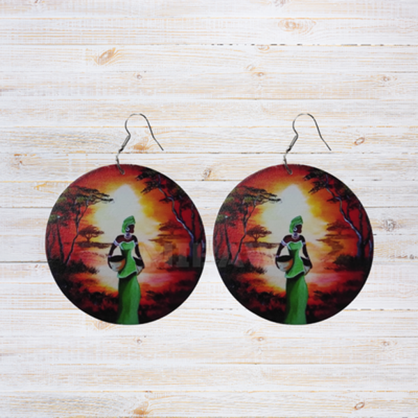 Boucle d'oreille african queen