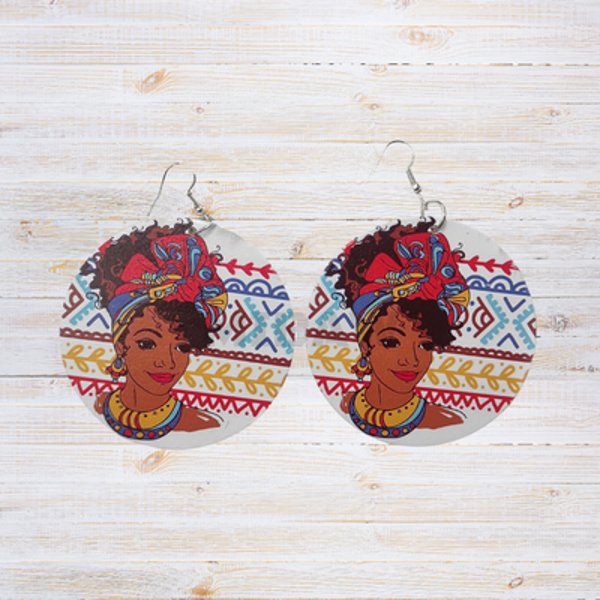 Boucle d'oreille african queen