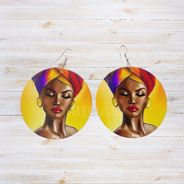 Boucle d'oreille african queen