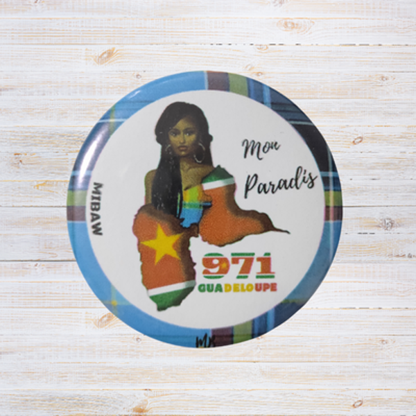 Badge Guadeloupe 971 - "Mon Paradis"
