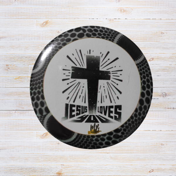 Badge chrétien - "Jesus loves you"