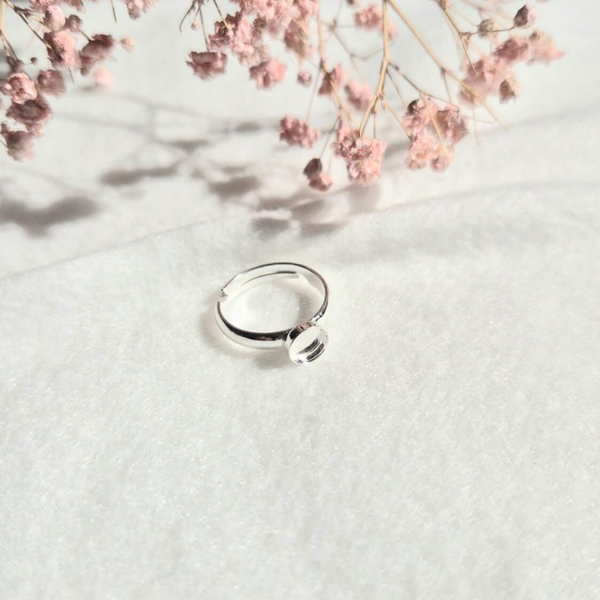 Sterling zilver 6mm rond moedermelk ring